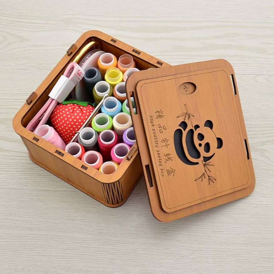 パンダン　ソーイングボックス　新品 Amazon | Largesoy ソーイングセット パンダ 裁縫キット 裁縫箱